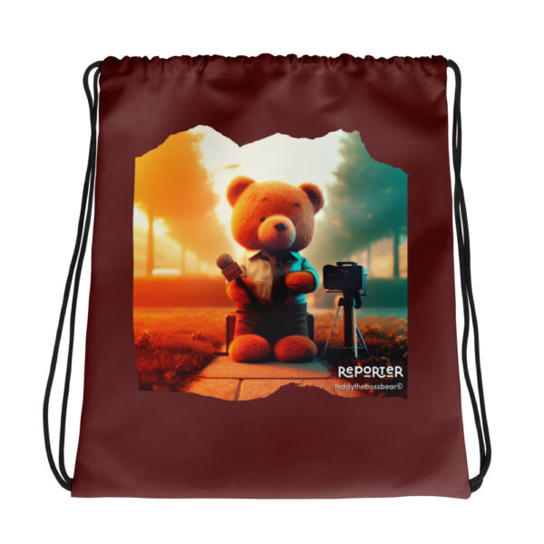 Reporter Boss - Drawstring Bag (Brown Bear) - Image 2