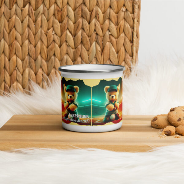 Baseballer Boss - Enamel Mug (Brown Bear) - Image 2