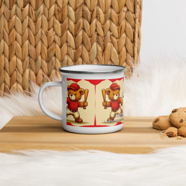 Baseballer Boss - Enamel Mug (Vintage Bear)