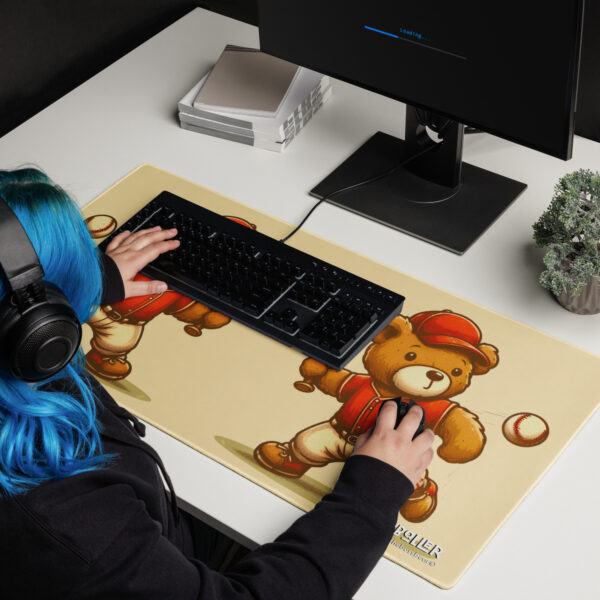 Baseballer Boss - Gaming Mouse Pad (Vintage Bear) - Image 3