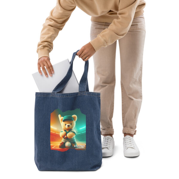 Baseballer Boss - Denim Tote (Brown Bear) - Image 4