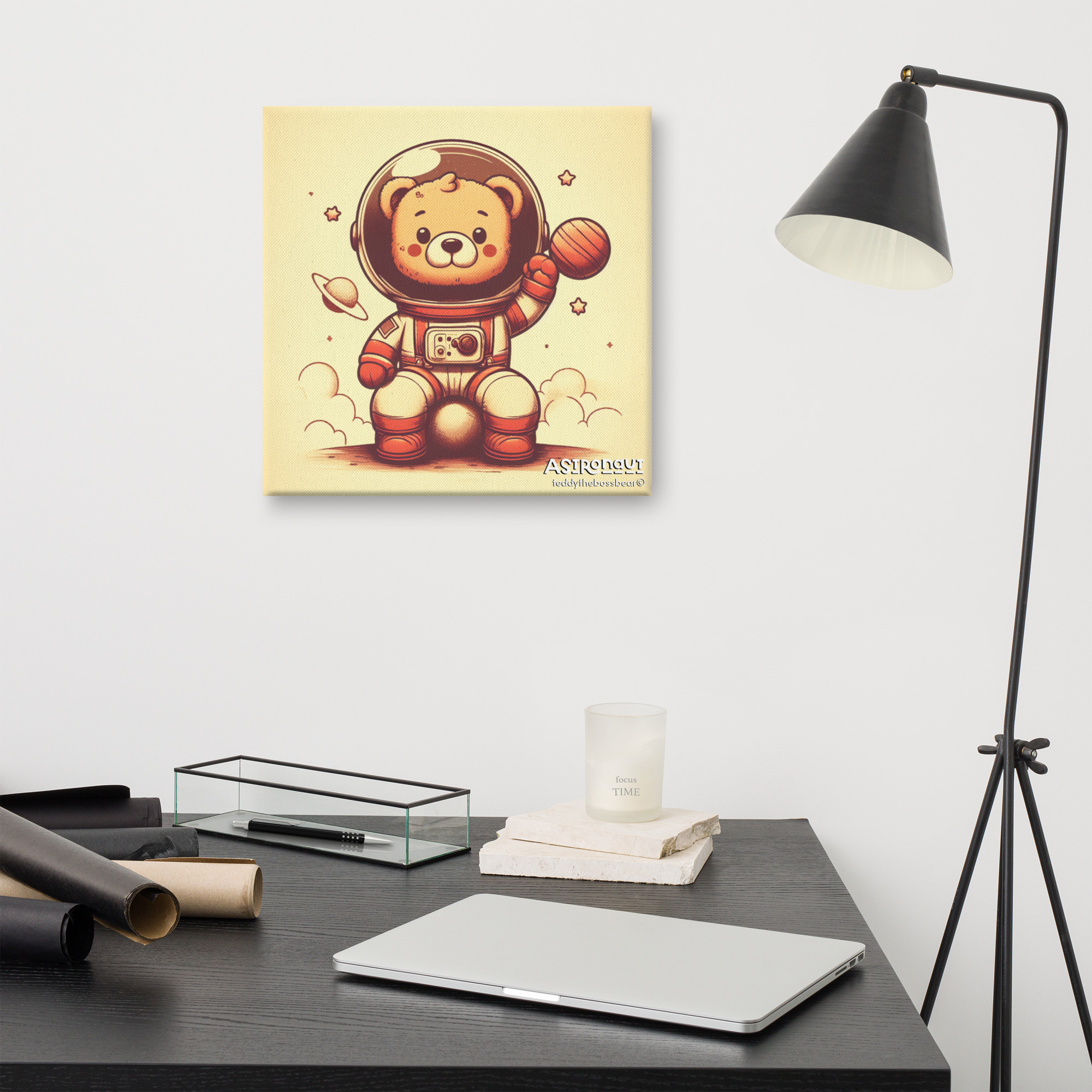 Astronaut Boss - Canvas Print (Vintage Bear)