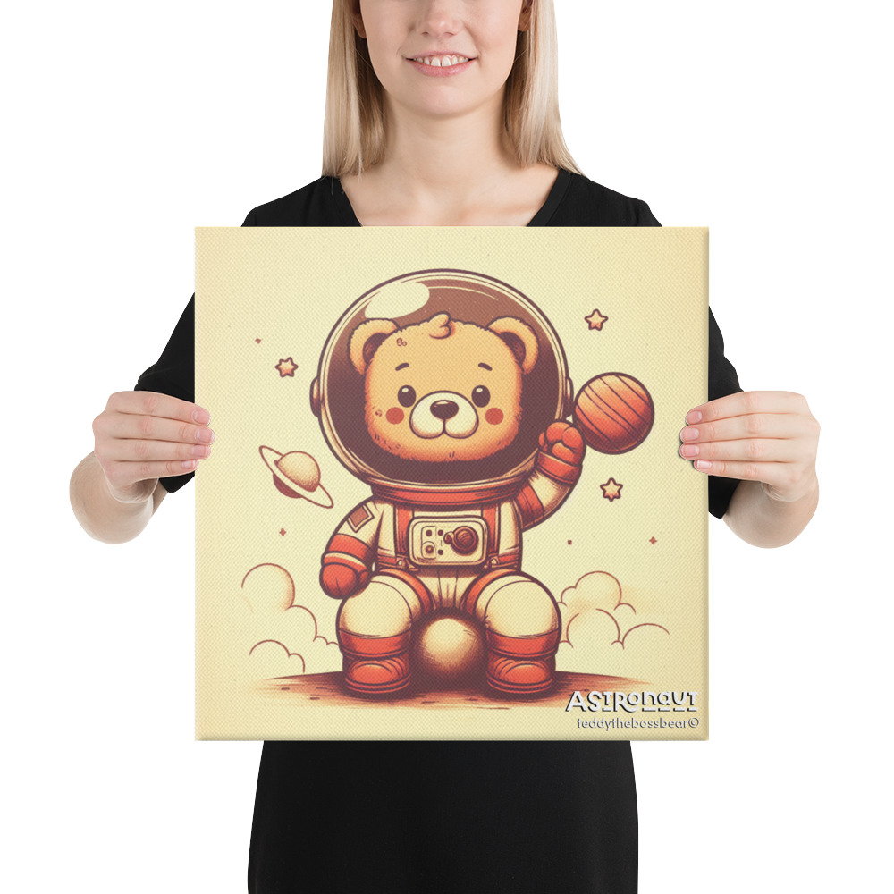 Astronaut Boss - Canvas Print (Vintage Bear) - Image 3