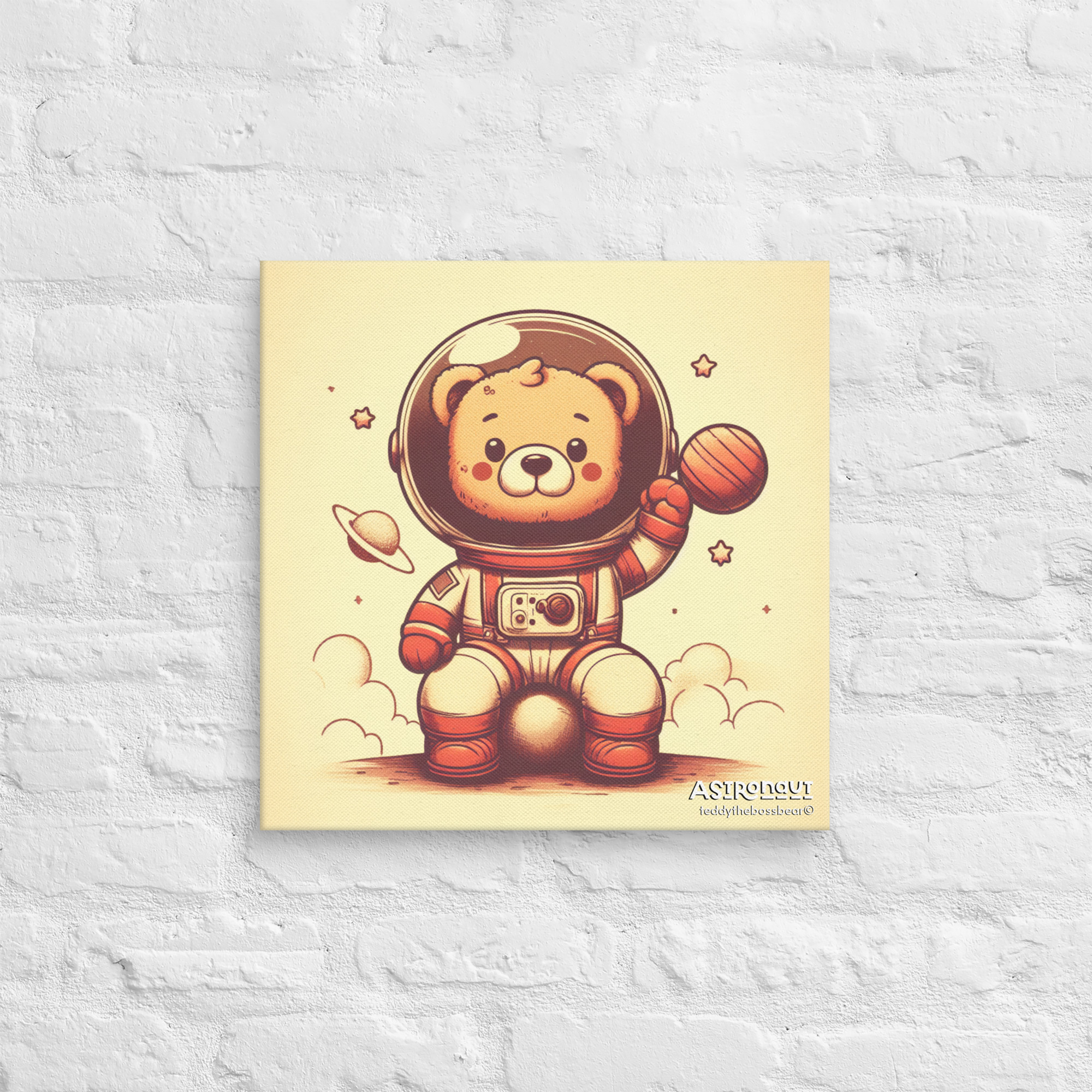 Astronaut Boss - Canvas Print (Vintage Bear) - Image 2