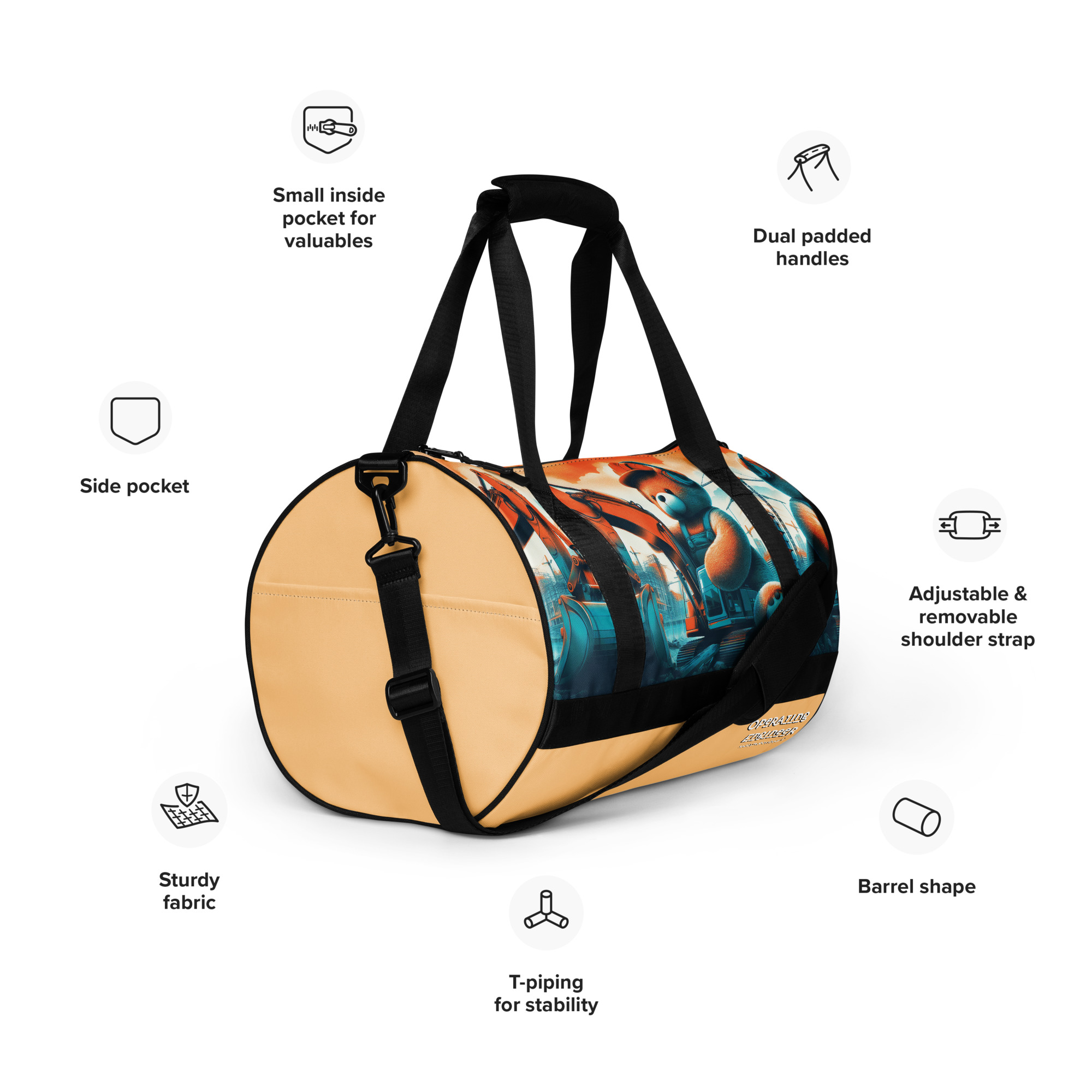Operating Engineer Boss - Gym Bag (Brown Bear) - Image 8
