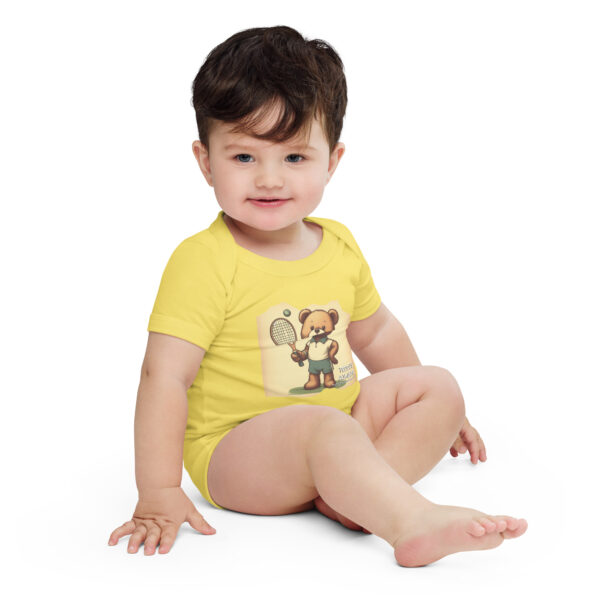 Tennis Boss - Baby Onesie (Vintage Bear) - Image 11