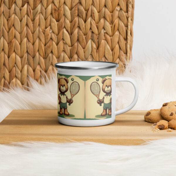 Tennis Boss - Enamel Mug (Vintage Bear) - Image 3