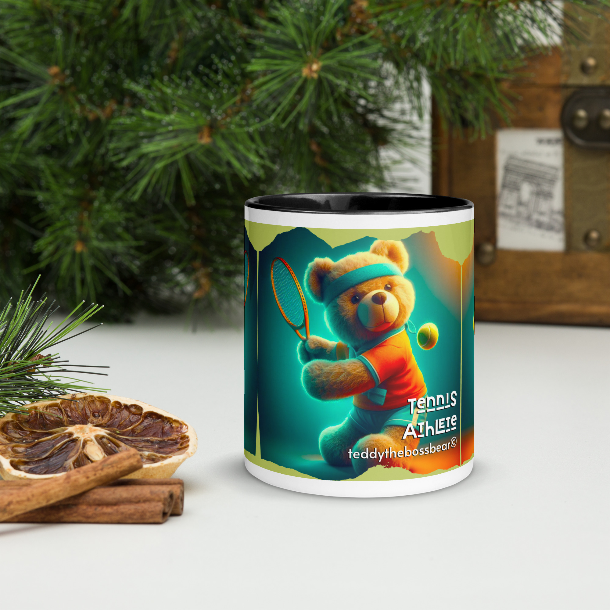 Tennis Boss - Color Mug (Brown Bear) - Image 2