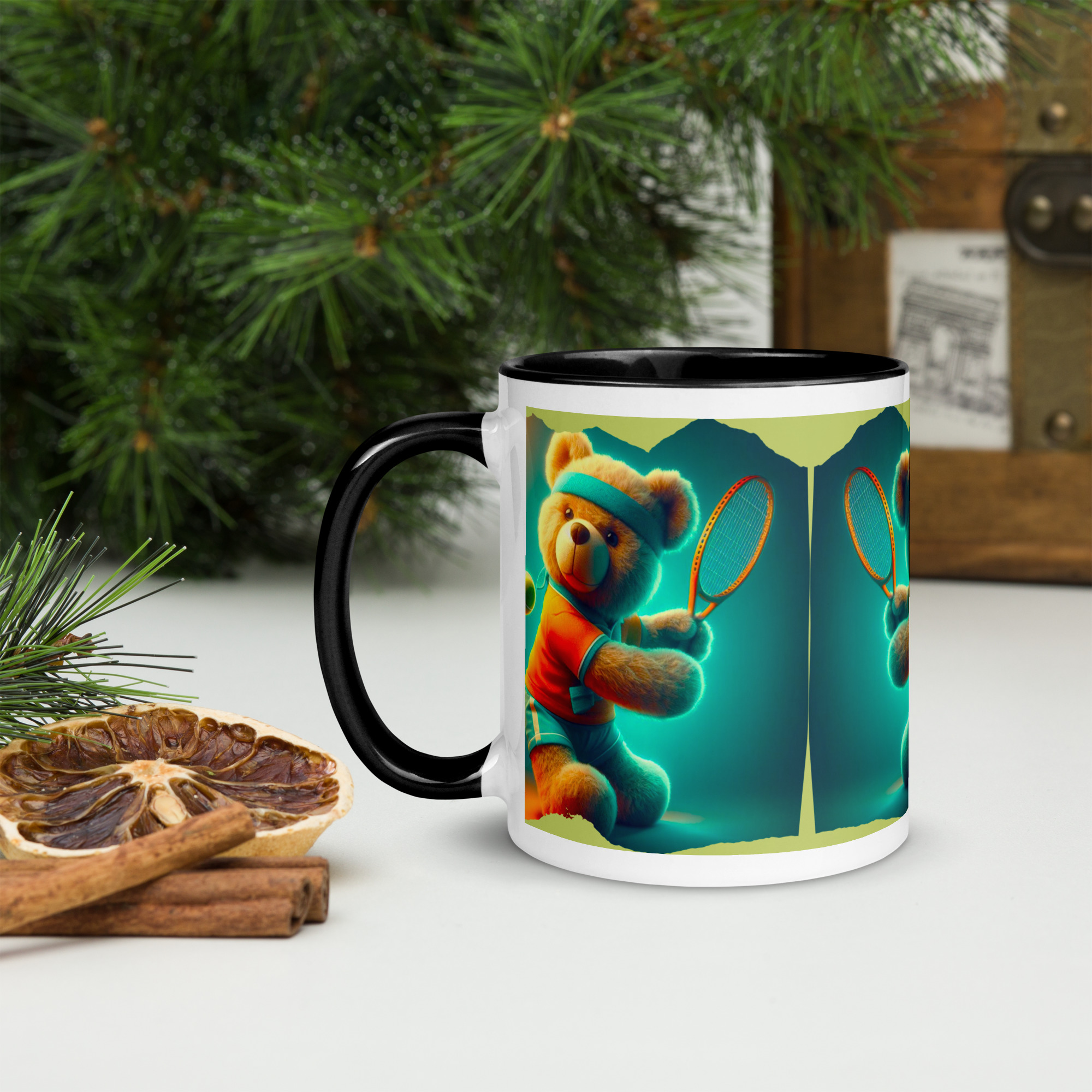 Tennis Boss - Color Mug (Brown Bear) - Image 3